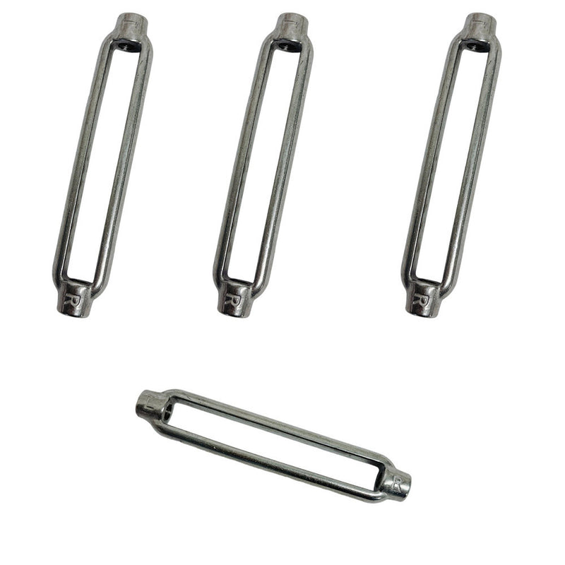 4 Pc Marine Boat Stainless Steel T316 1/2" x 6-3/4" Turnbuckle Body 2200 Lbs WLL