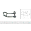 4 Pc Marine Boat Stainless Steel 5/16" Headboard Shackle Captive Pin 1350 Lb WLL