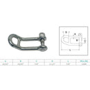 Marine Boat 316 Stainless Steel 15/32" Headboard Shackle Captive Pin 2500 Lb WLL