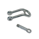 Marine Boat 316 Stainless Steel 15/32" Headboard Shackle Captive Pin 2500 Lb WLL