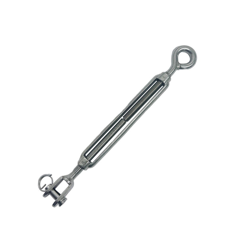 Marine Boat Stainless Steel 1/4" x 2-3/4" Jaw Eye Turnbuckle 450 Lbs WLL