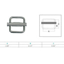 10 Pc Marine Boat Stainless Steel 1" Adjustable Slide Webbing Slider Tie Down