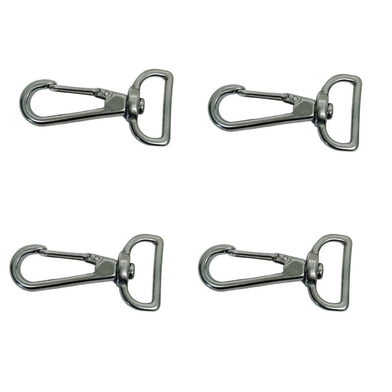 4 Pc Marine Stainless Steel 1" Bimini Snap Hook Fastener Swivel Hook 130 WLL