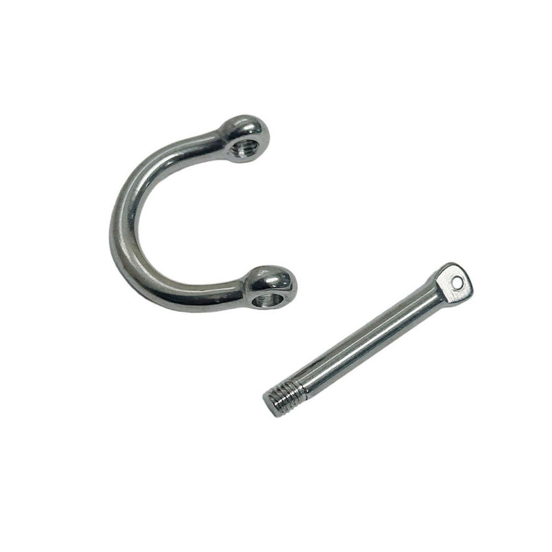 Marine Boat Stainless Steel T316 3/16" Wide D Shackle Screw Pin 650 Lbs WLL Pin