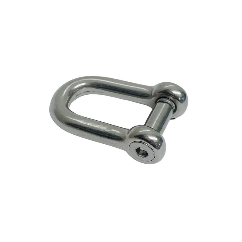 Marine Boat Stainless Steel T316 1/4" D Shackle Hex Sink Screw Pin 750 Lbs WLL