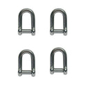 4 Pc Marine Stainless Steel T316 5/16" D Shackle Hex Sink Screw Pin 1300 Lb WLL