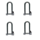 4 Pc Marine Stainless Steel 5/16" Halyard Key Shackle Captive Pin 1350 Lb WLL