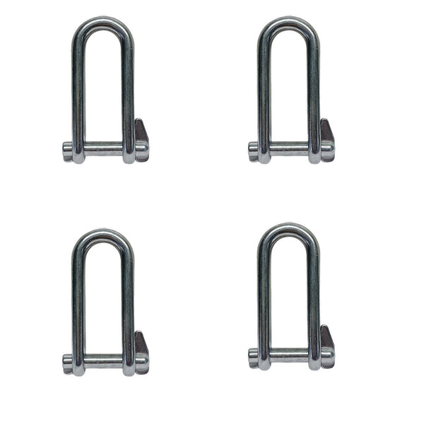 4 Pc Marine Stainless Steel 5/16" Halyard Key Shackle Captive Pin 1350 Lb WLL
