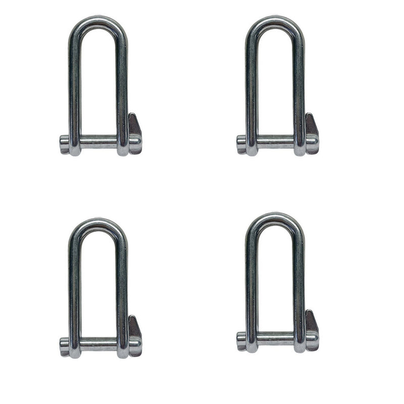 4 Pc Marine Stainless Steel 5/16" Halyard Key Shackle Captive Pin 1350 Lb WLL