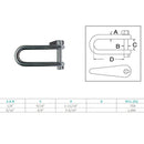 Marine Boat Stainless Steel T316 Halyard Key Shackle Captive Pin
