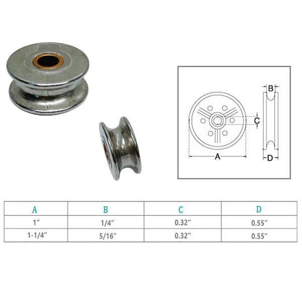 Marine Boat T304 Stainless Steel Sheave Wire Pulley Brass Brushing for Wire Rope