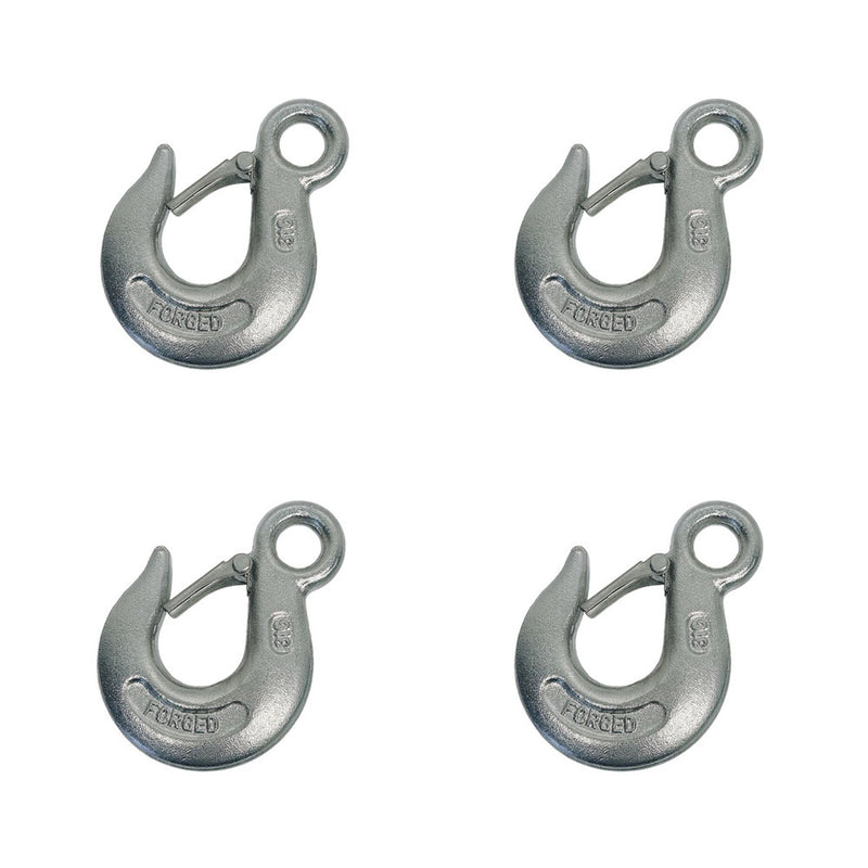 4 Pc Marine Boat Drop Forged Stainless Steel 1/4" Eye Slip Hook WLL 1,000 Lb