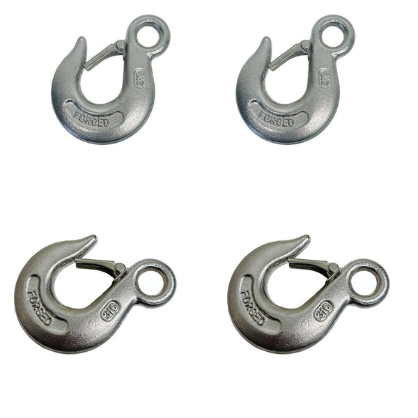 4 Pc Marine Boat Drop Forged Stainless Steel 5/16" Eye Slip Hook WLL 1500 Lb