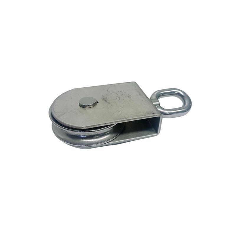 Marine Stainless Steel 2" Sheave Square Block 3/8" Rope Wire Pulley 1000Lb WLL