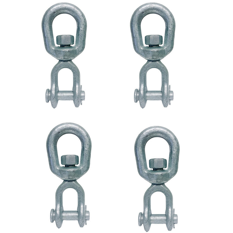 4 Pcs Marine Boat Mooring Hot Dipped Galvanized 3/4" Jaw Eye Swivel 7,200 Lbs WLL