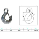 Marine Boat Drop Forged Stainless Steel T316 Eye Slip Hook