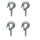 4 Pc Marine Stainless Steel 1/2" Threaded Shank Hook Drop Forged Hook 1000Lb WLL
