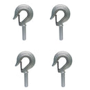 4Pc Marine Stainless Steel 5/8" Threaded Shank Hook Drop Forged Hook 1500 Lb WLL