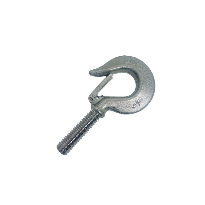 4Pc Marine Stainless Steel 5/8" Threaded Shank Hook Drop Forged Hook 1500 Lb WLL