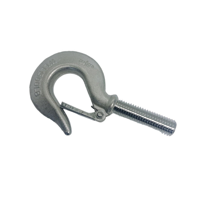 4Pc Marine Stainless Steel 5/8" Threaded Shank Hook Drop Forged Hook 1500 Lb WLL