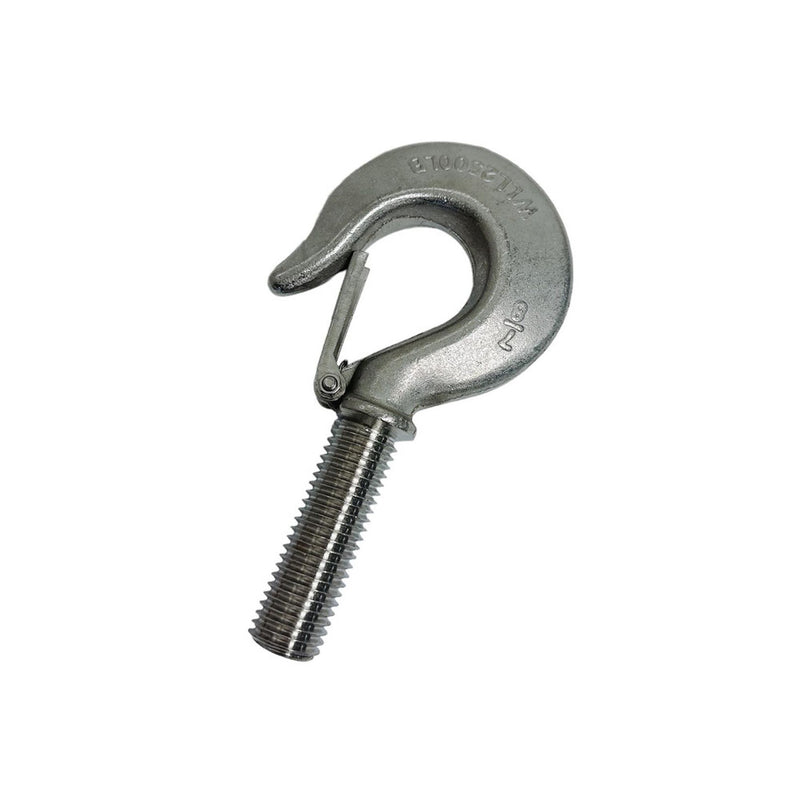 Marine Stainless Steel 7/8" Threaded Shank Hook Drop Forged Hook 2,500 Lb WLL