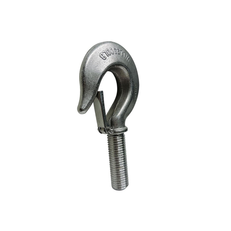 4 Pc Marine Stainless Steel 7/8" Threaded Shank Hook Drop Forged Hook 2500Lb WLL