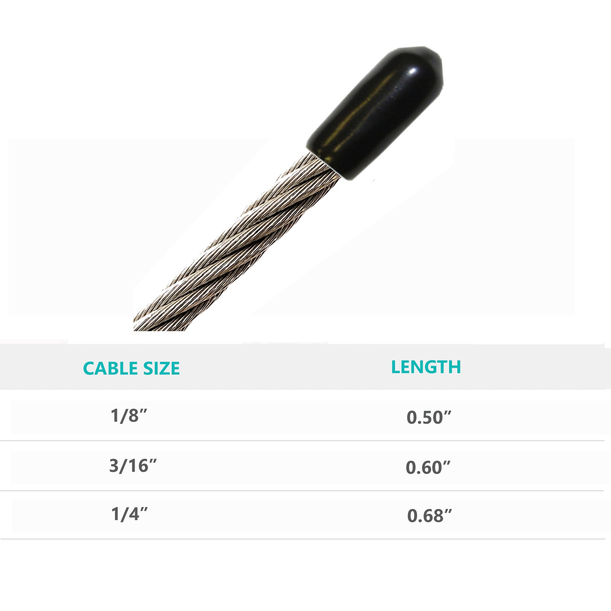 100 Pc Plastic End Cap For 1/8