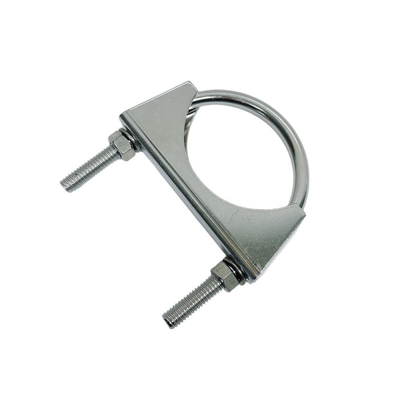 Marine Stainless Steel T316 Round U-Bolt Exhaust Clamp 2-1/2" Pipe U Bolt Clamp