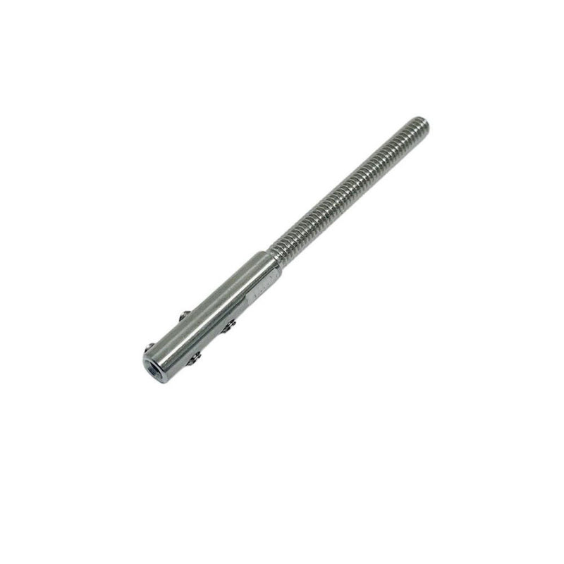 Stainless Steel T316 Set Screw Threaded Stud For 1/8", 3/16", 1/4" Cable Wire