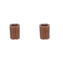 2 Pc 1/8" Copper Sleeve Wire Rope Swage Crimp Crimping Clip Duplex Oval Sleeves