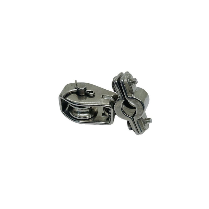 Marine Boat Stainless Steel T304 1" Cable Block Swivel Sheave Wire Rope Cable