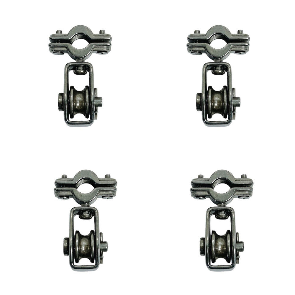 4 Pc Marine Stainless Steel T304 1" Cable Block Swivel Sheave Wire Rope Cable
