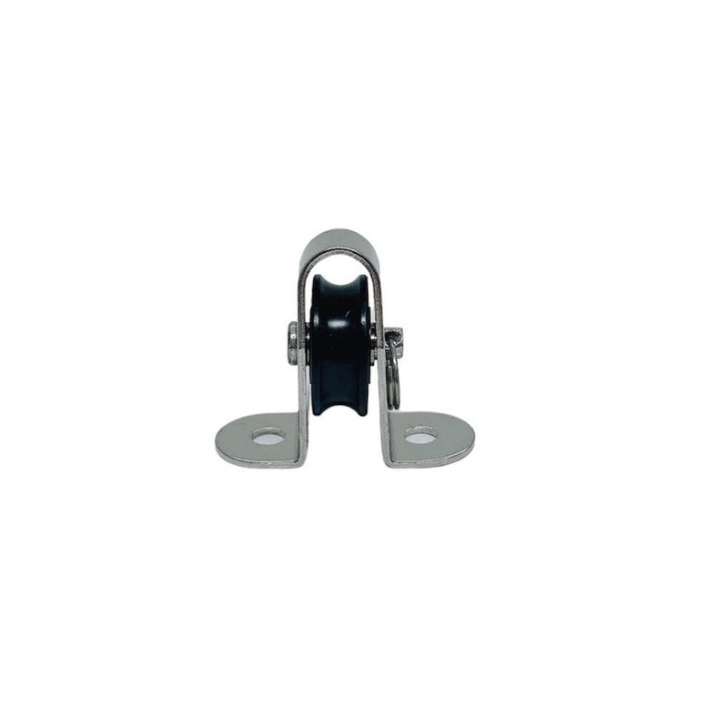 Marine Boat Stainless Steel T304 1/4" Surface Mount Pulley Block Nylon Sheave