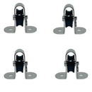 4 Pc Marine Stainless Steel T304 1/4" Surface Mount Pulley Block Nylon Sheave