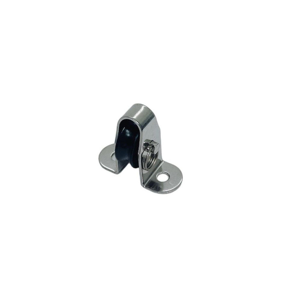4 Pc Marine Stainless Steel T304 1/4" Surface Mount Pulley Block Nylon Sheave
