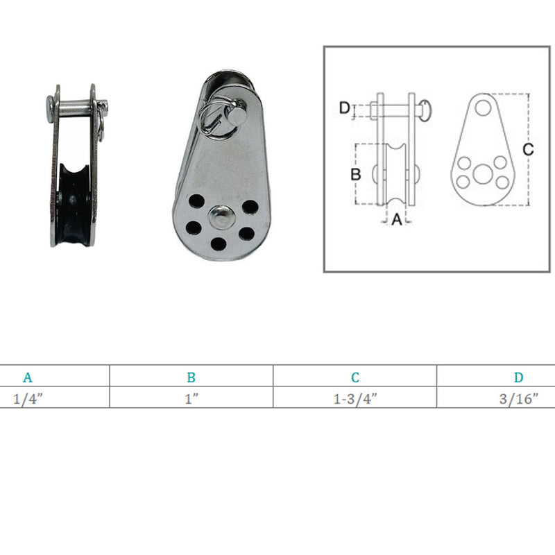 Removable Socket Wire Rope Marine Stainless Steel 1/4