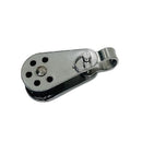 Marine Stainless Steel 1/4" Pulley Block Removable Pin & Toggle Nylon Sheave