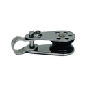 Marine Stainless Steel 1/4" Pulley Block Removable Pin & Toggle Nylon Sheave