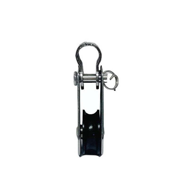 Marine Stainless Steel 1/4" Pulley Block Removable Pin & Toggle Nylon Sheave