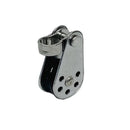 Marine Stainless Steel 1/4" Pulley Block Removable Pin & Toggle Nylon Sheave