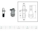 Marine Stainless Steel 1/4" Pulley Block Removable Pin & Toggle Nylon Sheave