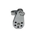 4Pc Marine Stainless Steel 1/4" Pulley Block Removable Pin & Toggle Nylon Sheave