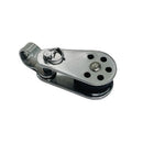 4Pc Marine Stainless Steel 1/4" Pulley Block Removable Pin & Toggle Nylon Sheave