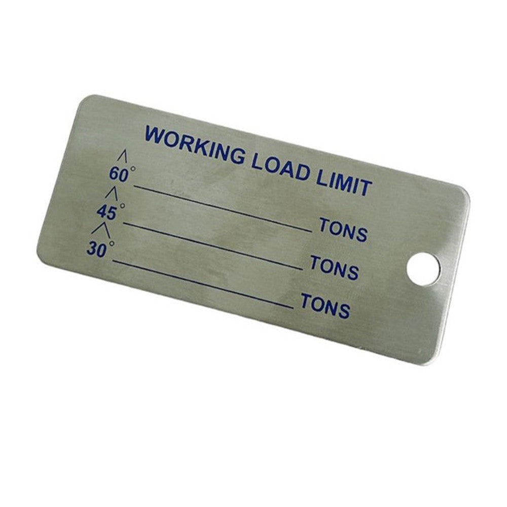 Stack Limit Tag Marine Stainless Steel 3-1/2