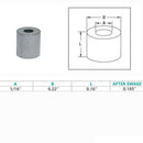 2 Pc 1/16" Aluminum Stop Button Aluminum Swage Stop Sleeve Button Rigging