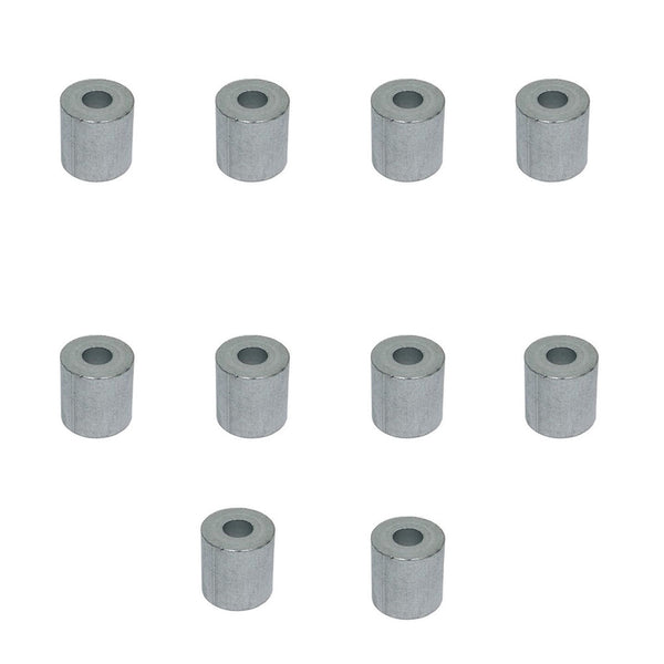 10 Pc 5/32" Aluminum Stop Button Aluminum Swage Stop Sleeve Button Rigging