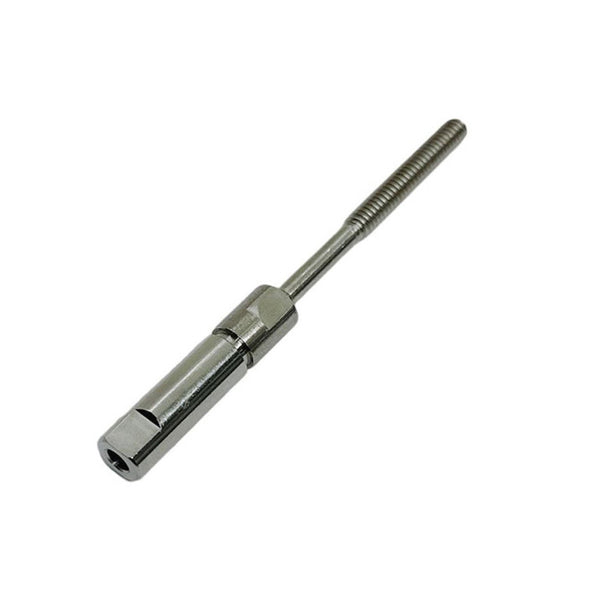Marine Stainless Steel T316 Swageless Short Stud 1/4" Thread For 1/8" Cable Wire