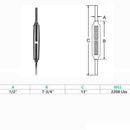 Marine Boat Stainless Steel 1/2" x 6-1/2" Stub End Turnbuckle WLL 2,200 Lbs