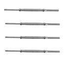 4Pc Marine Stainless Steel 1/2" Threaded Rod & Swage Stud Turnbuckle 5/16" Cable