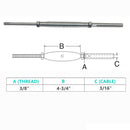 Marine Stainless Steel T316 Threaded Rod & Swage Stud Turnbuckle
